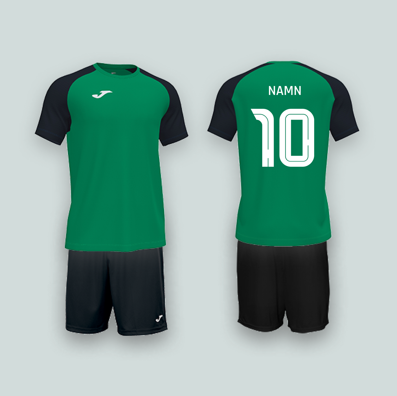 Joma Academy IV Grön/Svart med namn och nummer