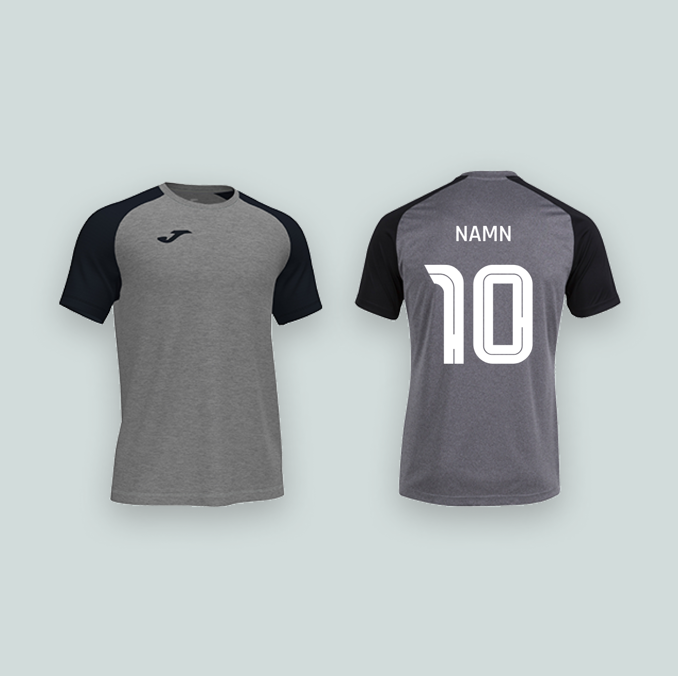 Joma Academy IV Grå/Svart tröja med namn och nummer
